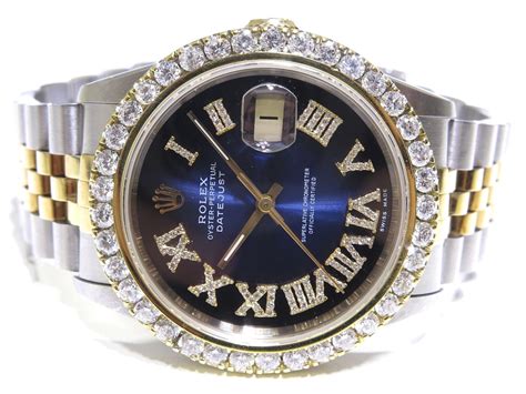 mens rolex 36mm datejust diamond watch